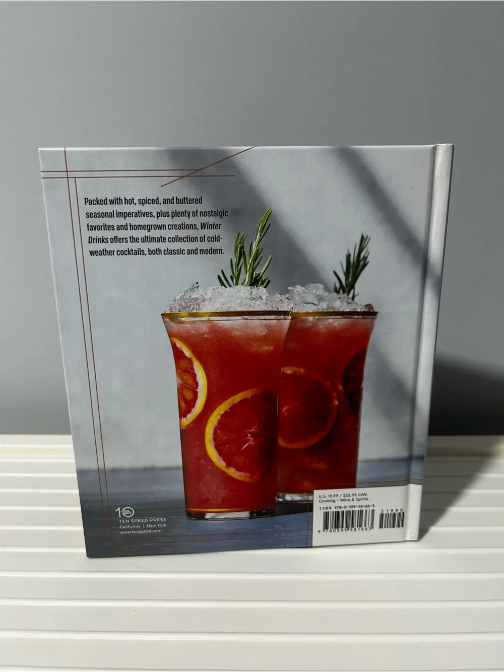 NEW Winter Drinks Hardcover Cocktail Book - 70 Essential Cold-Weather Cocktails